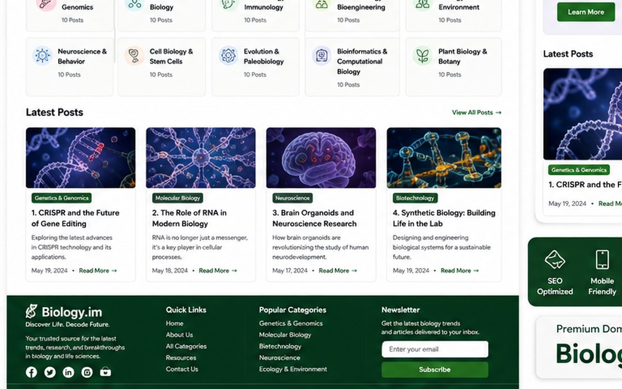 CRISPR and the Future of Gene Editing: From Laboratory Discovery to Real-World Application — biology research illustration